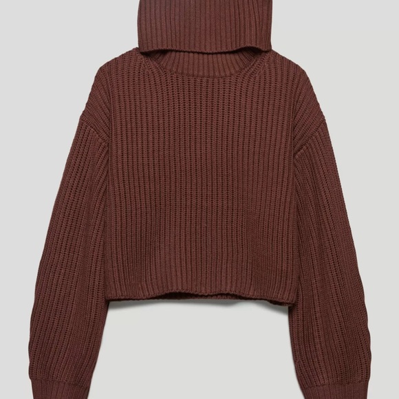 BNWT Babaton Guell Sweater - Rich Cocoa Sz Medium - Picture 3 of 4